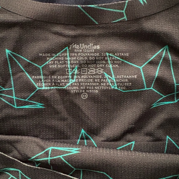 MeUndies Scoop Bra with Teal Patterns - Picture 2 of 2